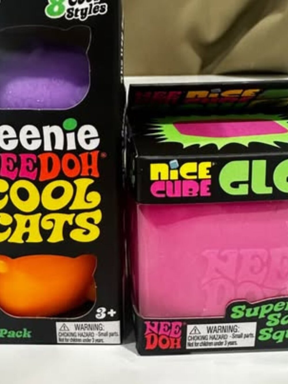 NeeDoh Nice Cube Glow & Teenie NeeDoh Cool Cats Set